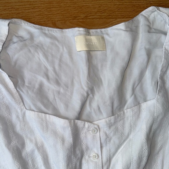 Anthropologie CAPULET Elegant White Long Sleeve Dress Size Small - Picture 7 of 11